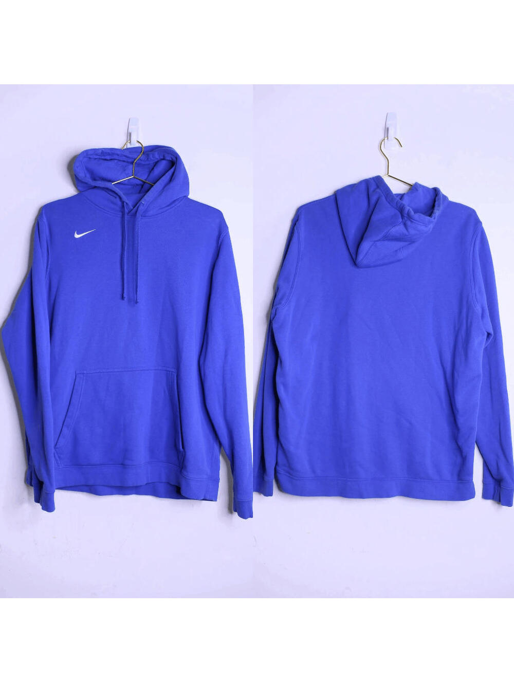 Blue Nike Pullover Hoodie Sweater - Large